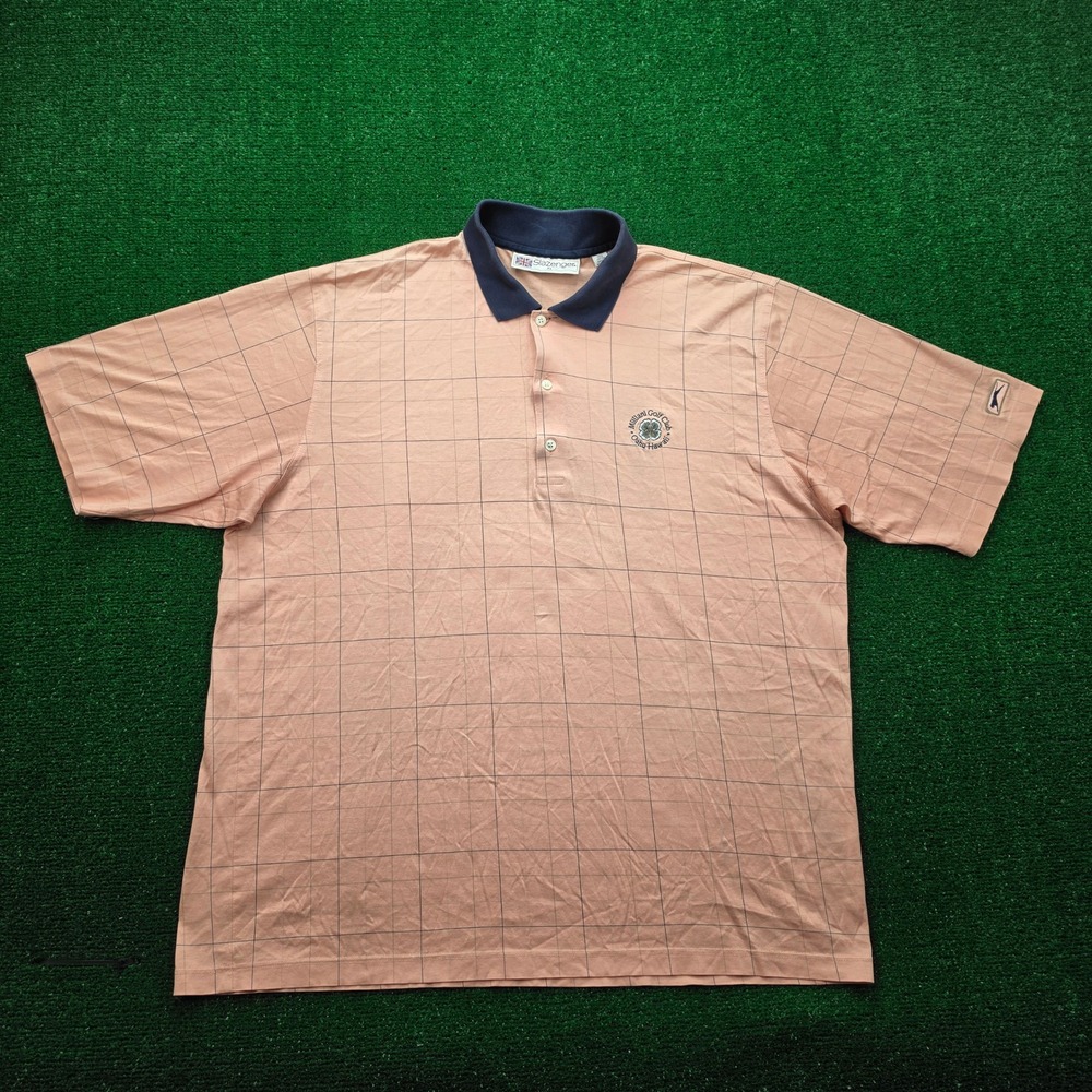 Vintage Slazenger Mililani Golf Club Oahu‎ Hawaii Polo Shirt Mens XL Peach Pink